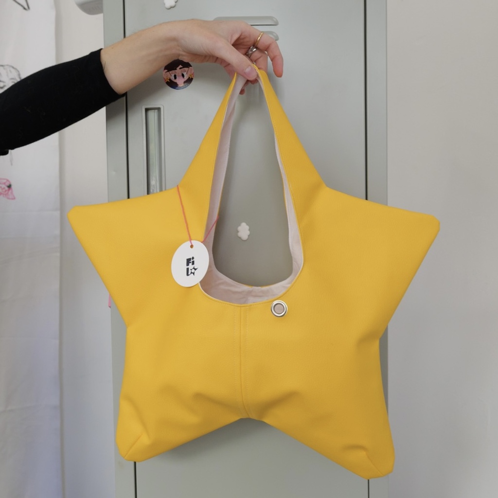 sac de star - simili jaune avec oeillet