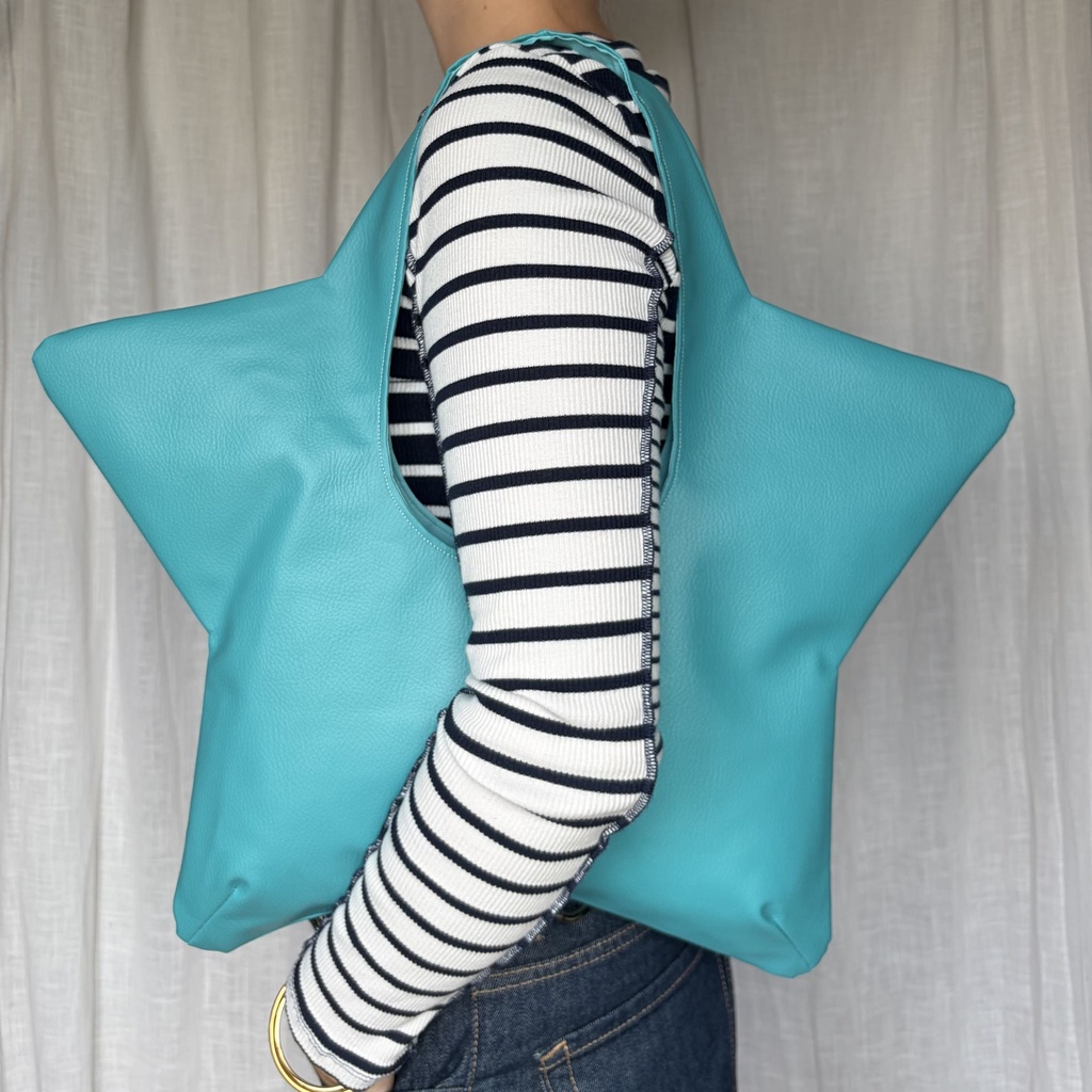 sac de star - similicuir bleu turquoise