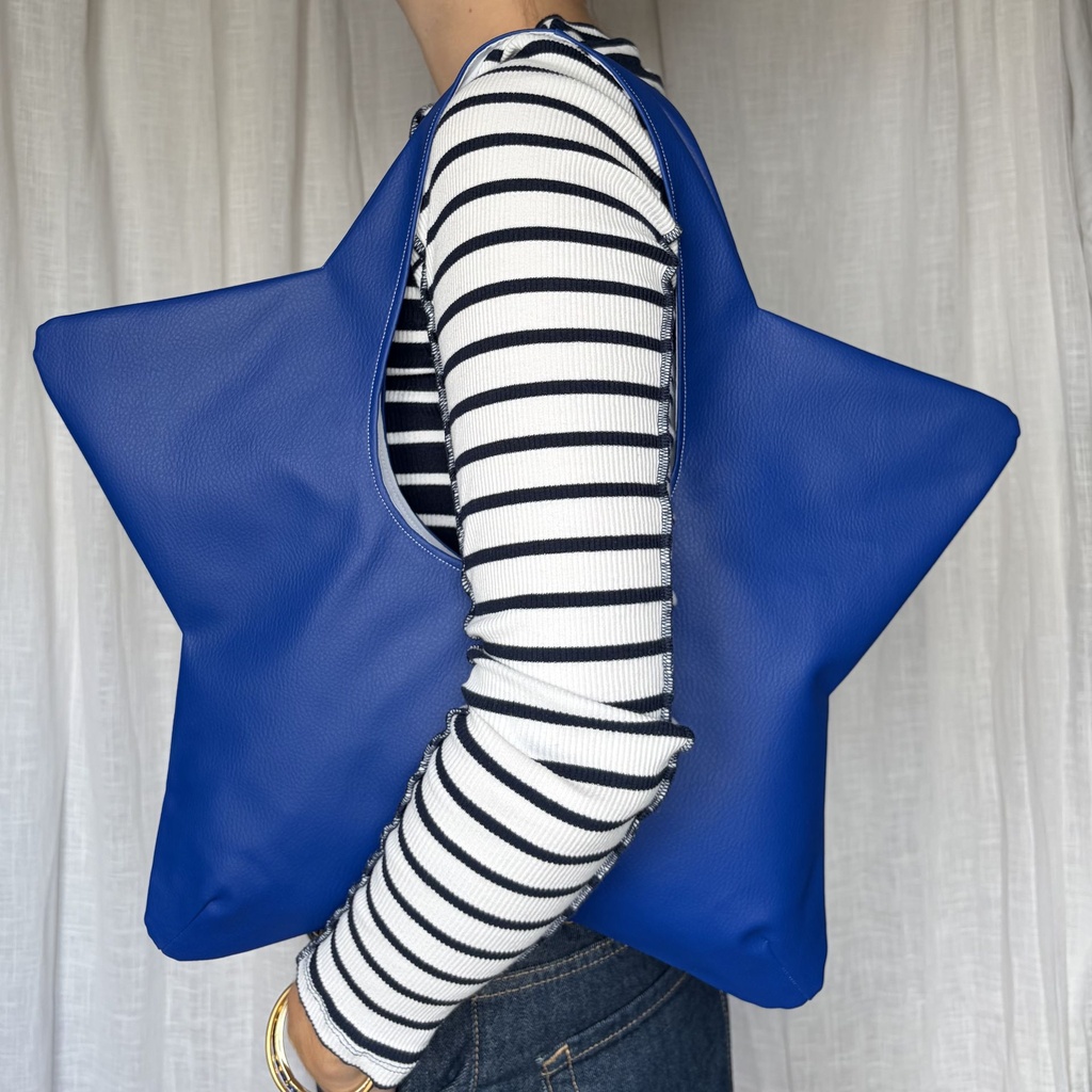 sac de star - similicuir bleu électrique