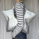 sac de star - similicuir argent et vert citron