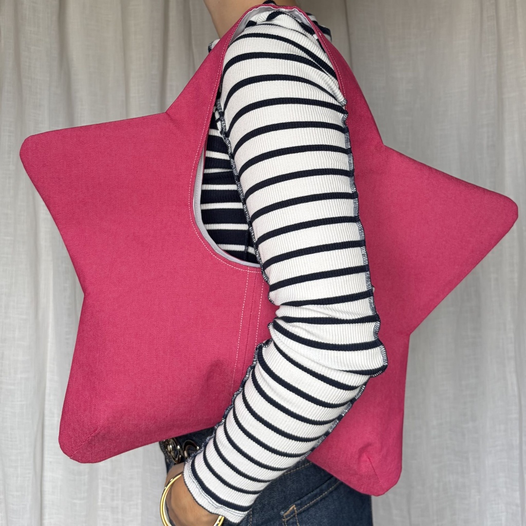 sac de star - denim rose fuchsia