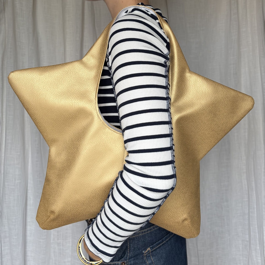 sac de star - similicuir or