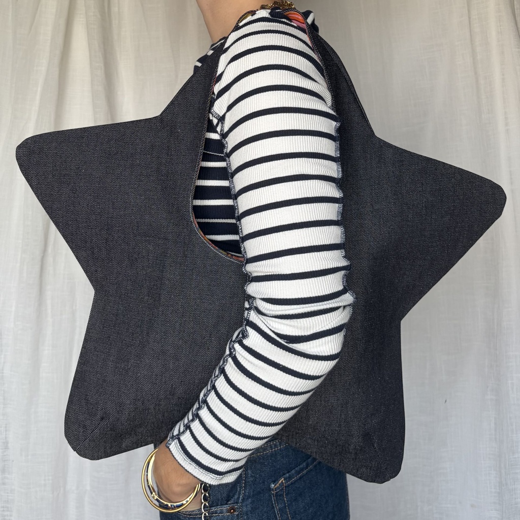 sac de star - denim brut et rayures multicolore