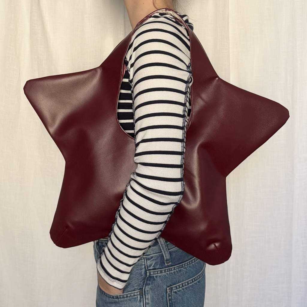 sac de star - bordeaux et rayé